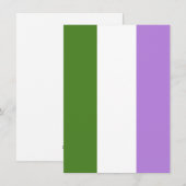 Genderqueer Pride-vlag Feestdagenkaart (Voorkant / Achterkant)