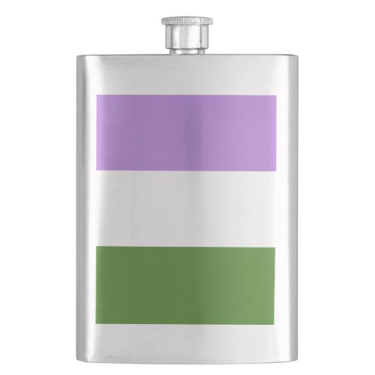 Genderqueer Pride-vlag Flacon (Voorkant)