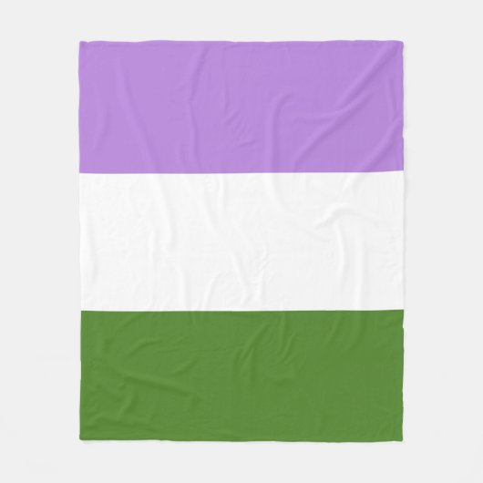Genderqueer Pride-vlag Fleece Deken (Voorkant)