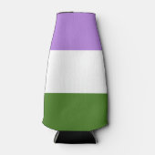 Genderqueer Pride Vlag Flesjeskoeler (Voorkant)
