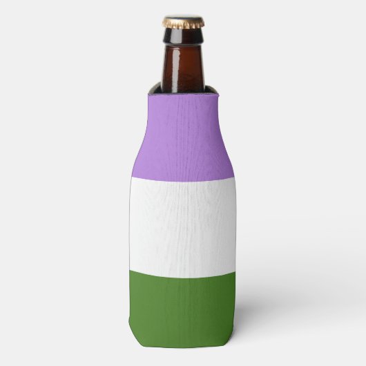 Genderqueer Pride Vlag Flesjeskoeler (Fles Voorkant)