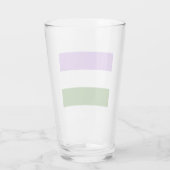 Genderqueer Pride Vlag Glas (Achterkant)