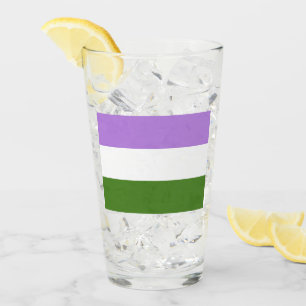 Genderqueer Pride Vlag Glas
