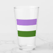 Genderqueer Pride Vlag Glas (Voorkant)