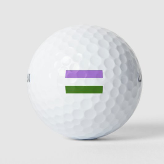 Genderqueer Pride Vlag Golfballen (Voorkant)
