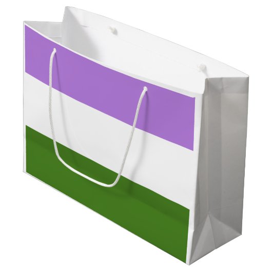 Genderqueer Pride Vlag Groot Cadeauzakje (Voorkant Gekanteld)