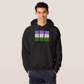 Genderqueer Pride-vlag Hoodie (Voorkant volledig)