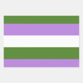 Genderqueer Pride Vlag Inpakpapier Vel (Voorkant)
