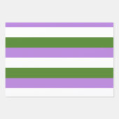 Genderqueer Pride Vlag Inpakpapier Vel (Voorkant 3)