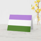 Genderqueer Pride Vlag Kaart (Gele Bloem)