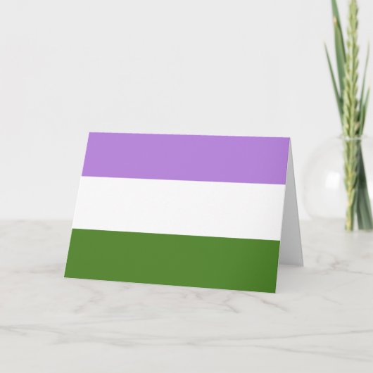 Genderqueer Pride Vlag Kaart (Voorkant)
