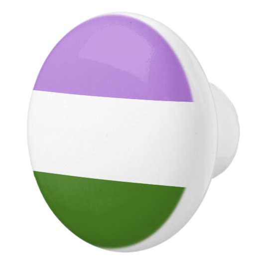 Genderqueer Pride Vlag Keramische Knop (Rechts)