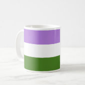 Genderqueer Pride Vlag Koffiemok (Voorkant links)