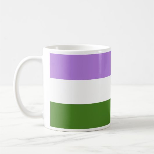 Genderqueer Pride Vlag Koffiemok (Links)