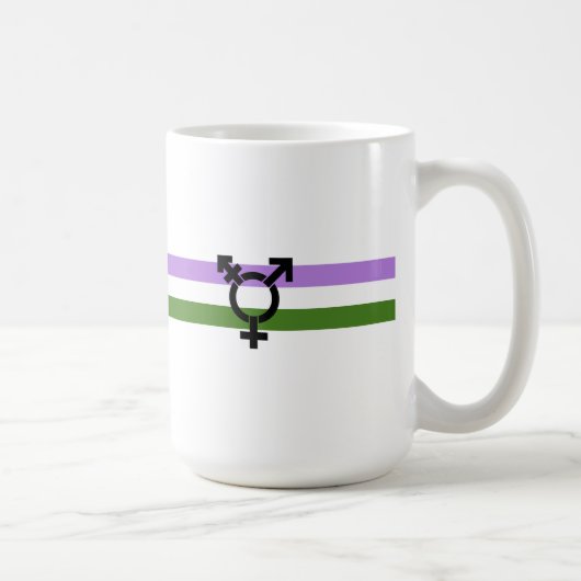 Genderqueer Pride Vlag Koffiemok (Rechts)