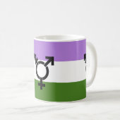 Genderqueer Pride Vlag Koffiemok (Voorkant rechts)
