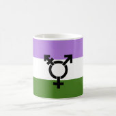 Genderqueer Pride Vlag Koffiemok (Center)
