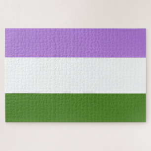 Genderqueer Pride-vlag Legpuzzel