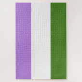 Genderqueer Pride-vlag Legpuzzel (Verticaal)