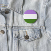 Genderqueer Pride Vlag LGBT Pride Ronde Button 5,7 Cm (In situ)