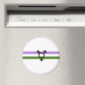 Genderqueer Pride Vlag Magneet (Insitu (Vaatwasser))