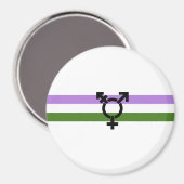 Genderqueer Pride Vlag Magneet (Voorkant / Achterkant)