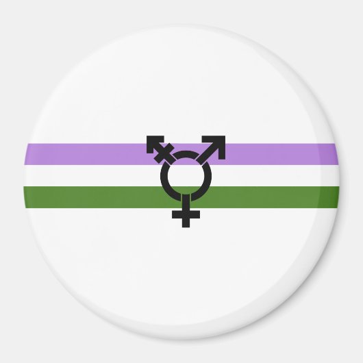 Genderqueer Pride Vlag Magneet (Voorkant)
