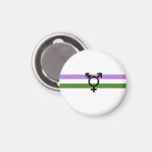 Genderqueer Pride Vlag Magneet (Voorkant / Achterkant)