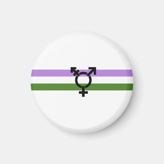 Genderqueer Pride Vlag Magneet (Voorkant)
