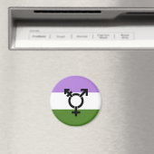 Genderqueer Pride Vlag Magneet (Insitu (Vaatwasser))