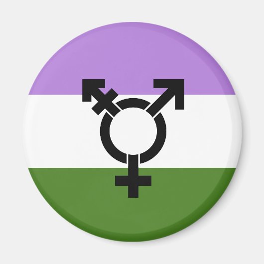 Genderqueer Pride Vlag Magneet (Voorkant)