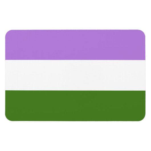 Genderqueer Pride Vlag Magneet (Horizontaal)