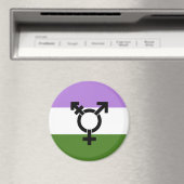Genderqueer Pride-vlag Magneet (Insitu (Vaatwasser))