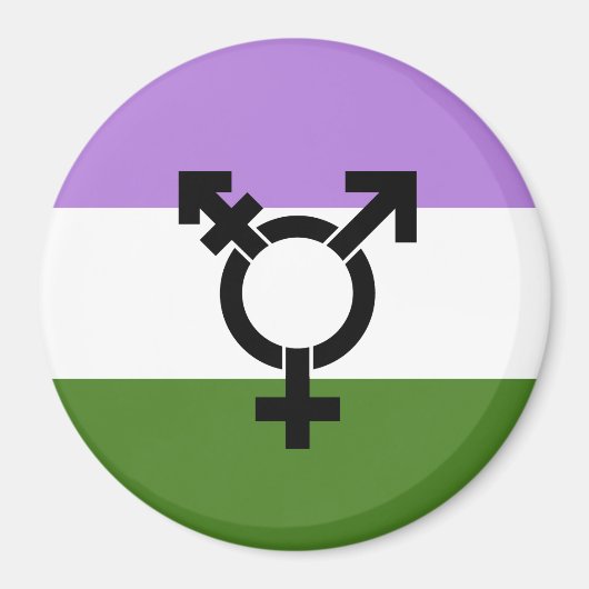 Genderqueer Pride-vlag Magneet (Voorkant)