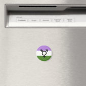 Genderqueer Pride Vlag Magneet (Insitu (Vaatwasser))