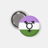 Genderqueer Pride Vlag Magneet (Voorkant / Achterkant)