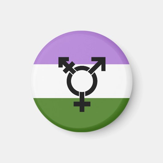 Genderqueer Pride Vlag Magneet (Voorkant)
