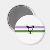 Genderqueer Pride Vlag Magneet (Voorkant / Achterkant)