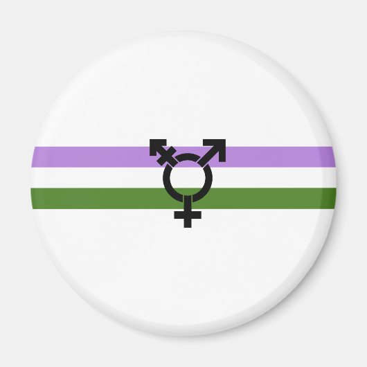 Genderqueer Pride Vlag Magneet (Voorkant)