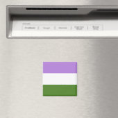 Genderqueer Pride-vlag Magneet (Insitu (Vaatwasser))