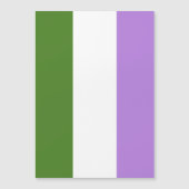Genderqueer Pride Vlag Magnetische Uitnodiging (Voorkant)