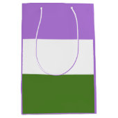Genderqueer pride vlag middelgrote cadezak medium cadeauzakje (Voorkant)