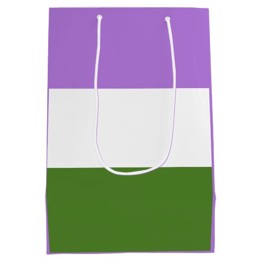 Genderqueer pride vlag middelgrote cadezak medium cadeauzakje (Achterkant)