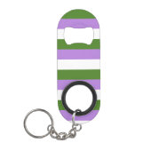 Genderqueer Pride Vlag Mini Flessenopener (Voorkant)
