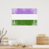 Genderqueer Pride-vlag Poster (Keuken)