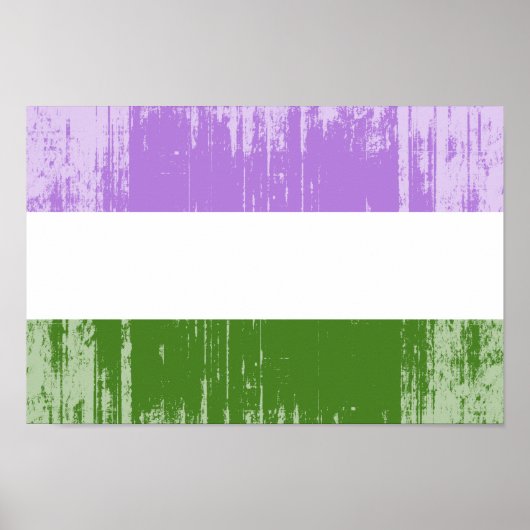 Genderqueer Pride Vlag Poster (Voorkant)