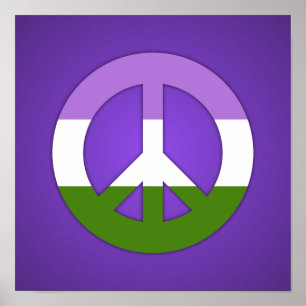 Genderqueer Pride-vlag Poster