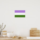 Genderqueer Pride-vlag Poster (Keuken)