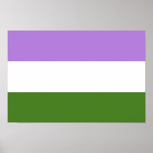 Genderqueer Pride-vlag Poster (Voorkant)