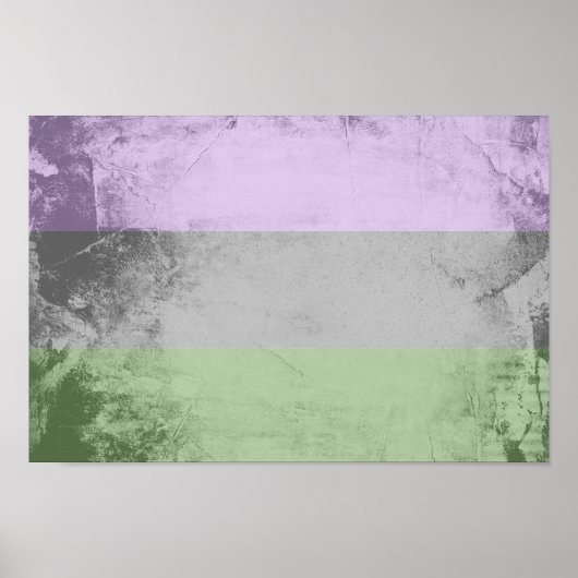 Genderqueer Pride Vlag Poster (Voorkant)